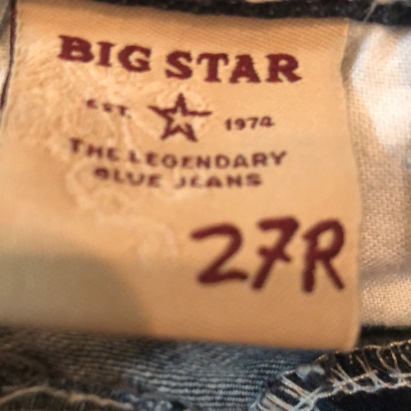 Big Star sz 27 regular Miki jeans. Dark wash new w/o tags! White stitching - Picture 11 of 12